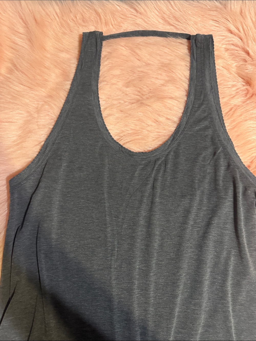Lululemon Tied To It Tank Heathered Black size 10 NWOT - Picture 11 of 11